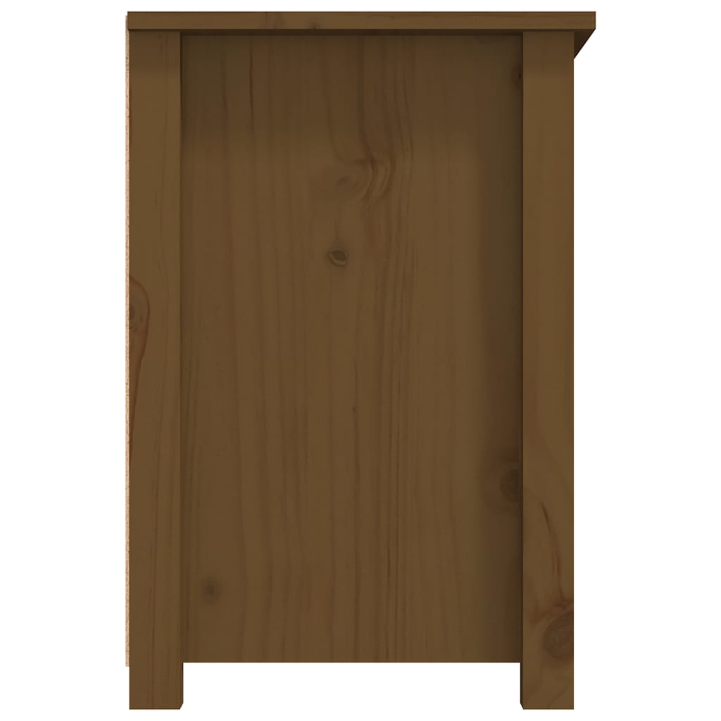vidaXL Szafka pod TV, miodowy brąz, 79x35x52 cm, lite drewno sosnowe