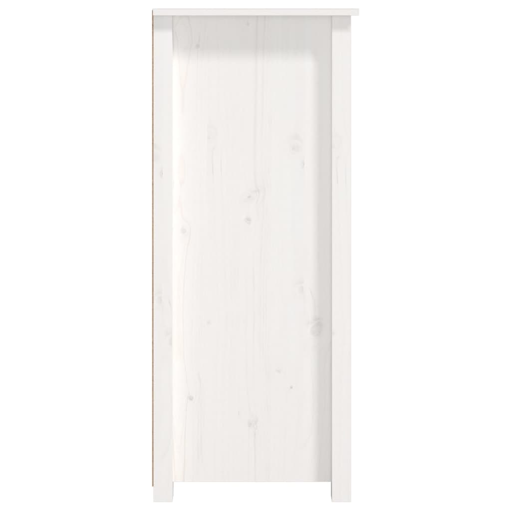 vidaXL Szafka, biała, 83x41,5x100 cm, lite drewno sosnowe