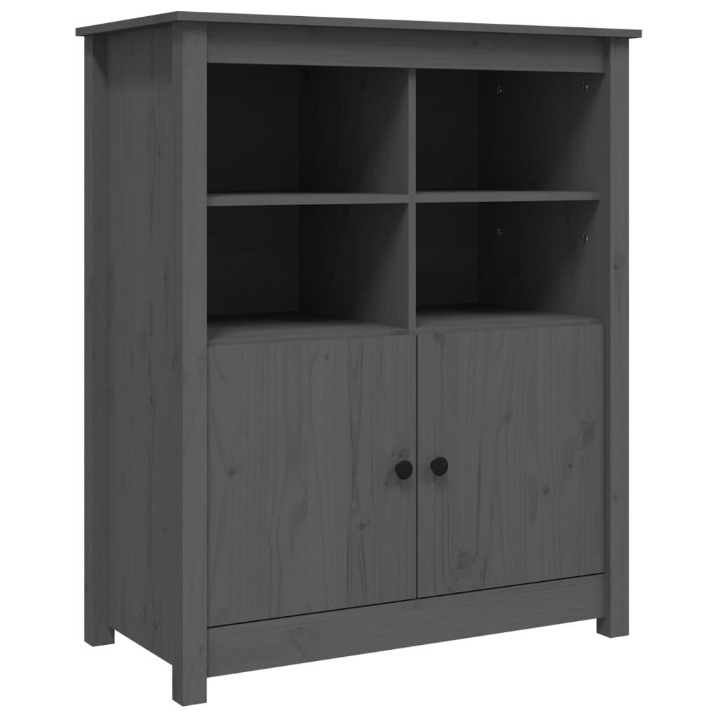 vidaXL Szafka, szara, 83x41,5x100 cm, lite drewno sosnowe