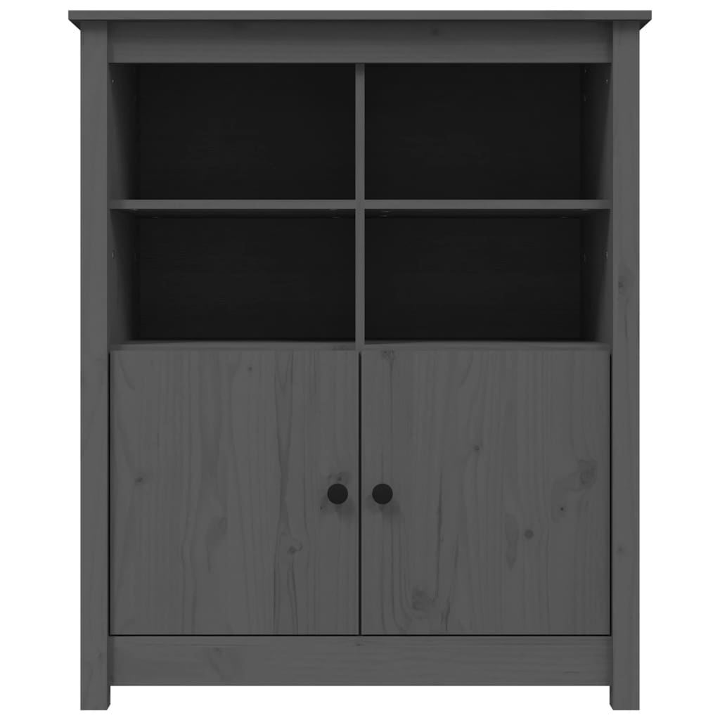 vidaXL Szafka, szara, 83x41,5x100 cm, lite drewno sosnowe