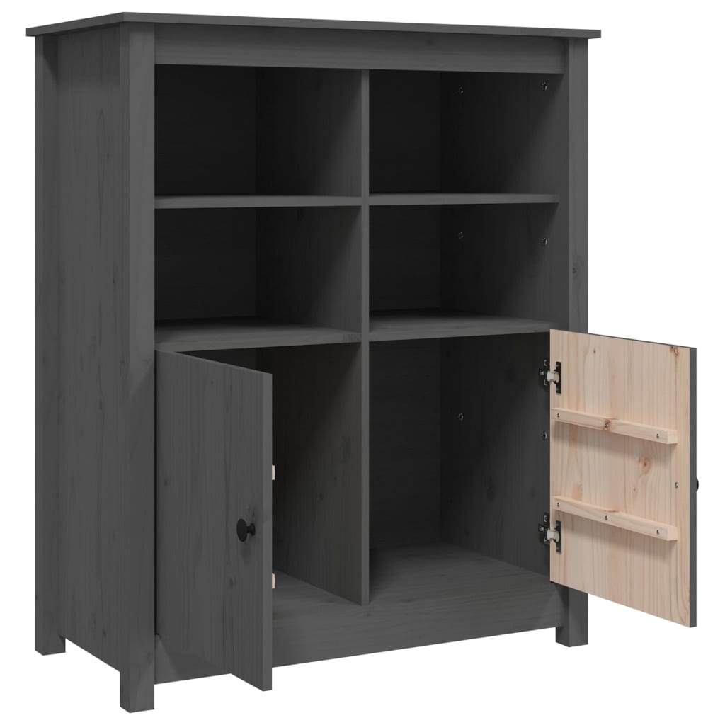 vidaXL Szafka, szara, 83x41,5x100 cm, lite drewno sosnowe