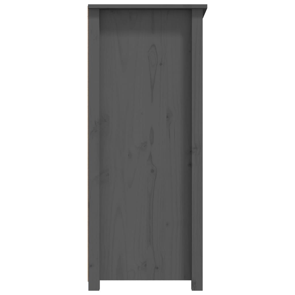 vidaXL Szafka, szara, 83x41,5x100 cm, lite drewno sosnowe