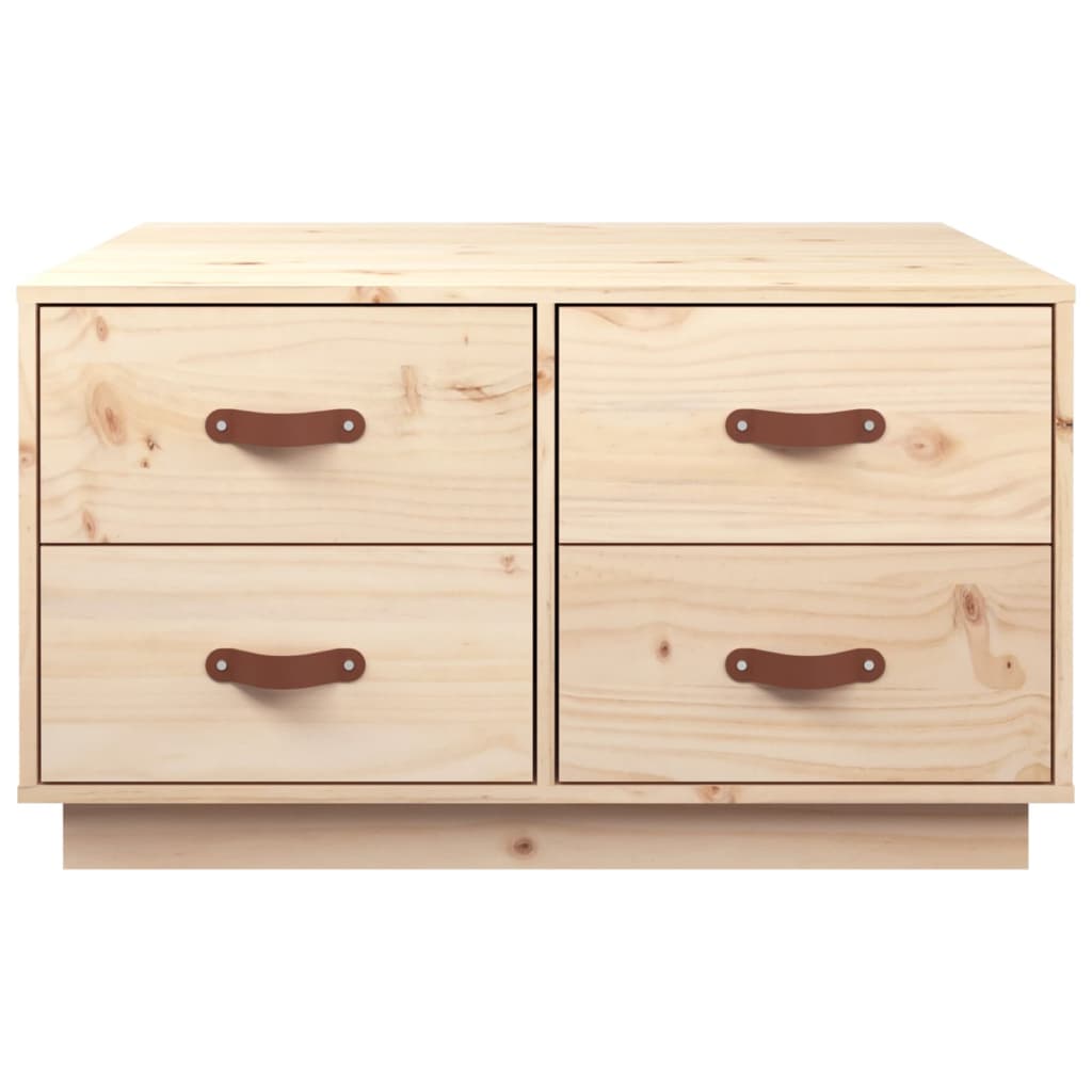 vidaXL Stolik kawowy, 80x80x45 cm, lite drewno sosnowe