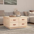 vidaXL Stolik kawowy, 80x80x45 cm, lite drewno sosnowe