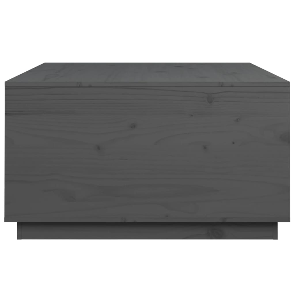 vidaXL Stolik kawowy, szary, 80x80x45 cm, lite drewno sosnowe