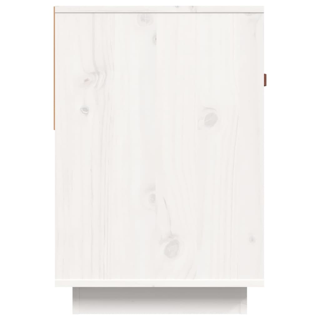 vidaXL Szafka pod telewizor, biała, 90x40x60 cm, lite drewno sosnowe