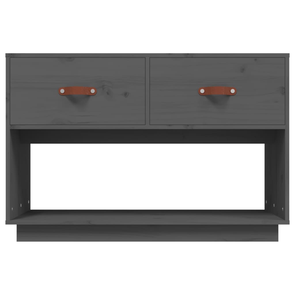 vidaXL Szafka pod telewizor, szara, 90x40x60 cm, lite drewno sosnowe