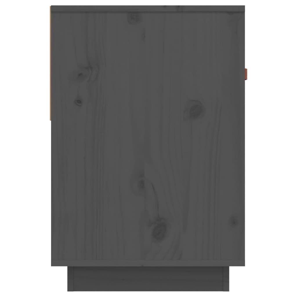 vidaXL Szafka pod telewizor, szara, 90x40x60 cm, lite drewno sosnowe