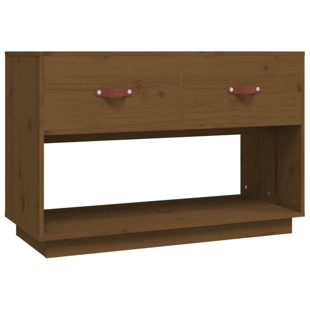 vidaXL Szafka pod TV, miodowy brąz, 90x40x60 cm, lite drewno sosnowe