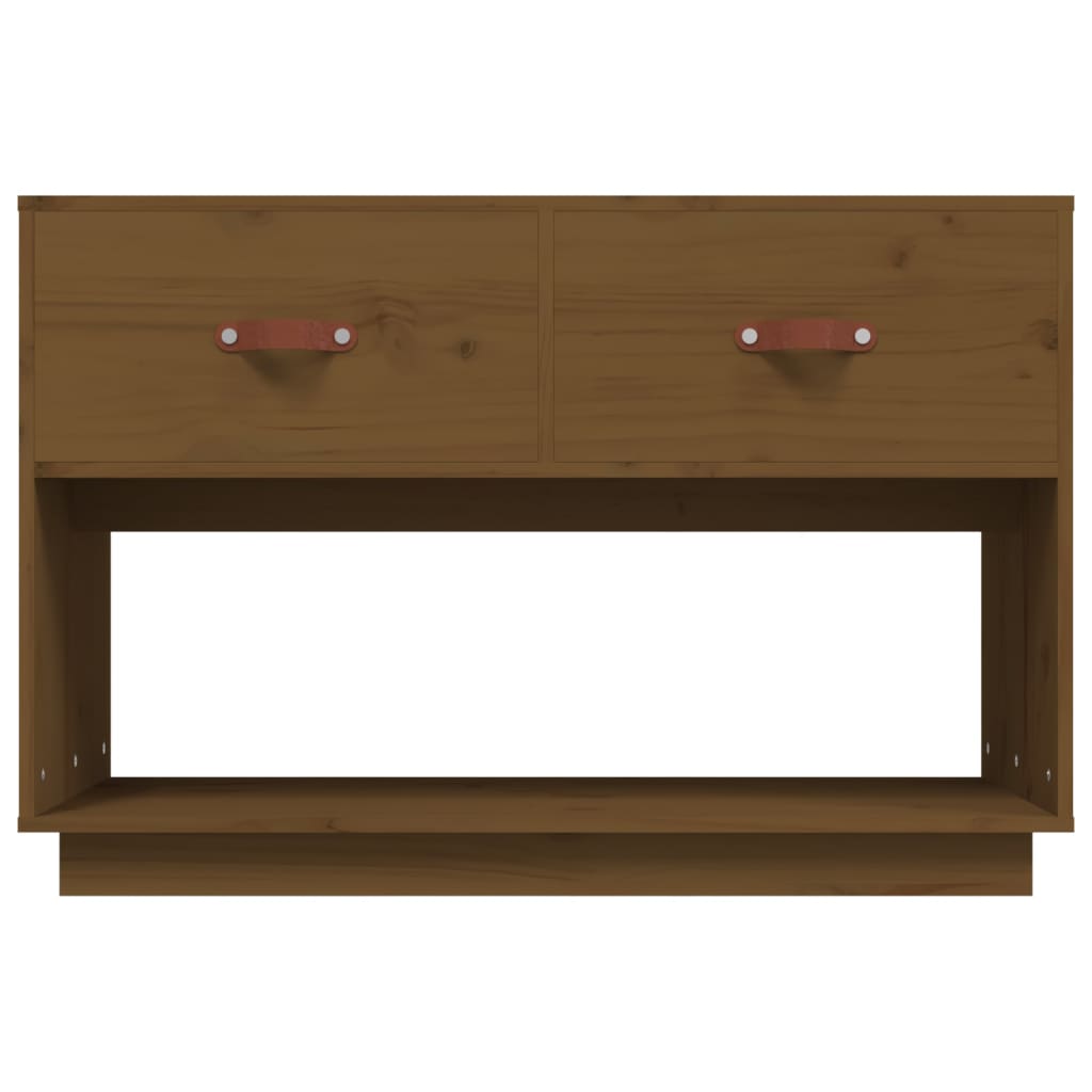 vidaXL Szafka pod TV, miodowy brąz, 90x40x60 cm, lite drewno sosnowe