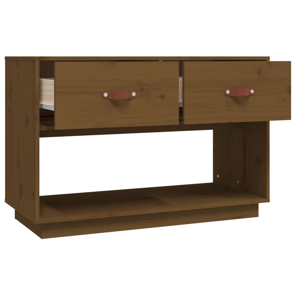 vidaXL Szafka pod TV, miodowy brąz, 90x40x60 cm, lite drewno sosnowe
