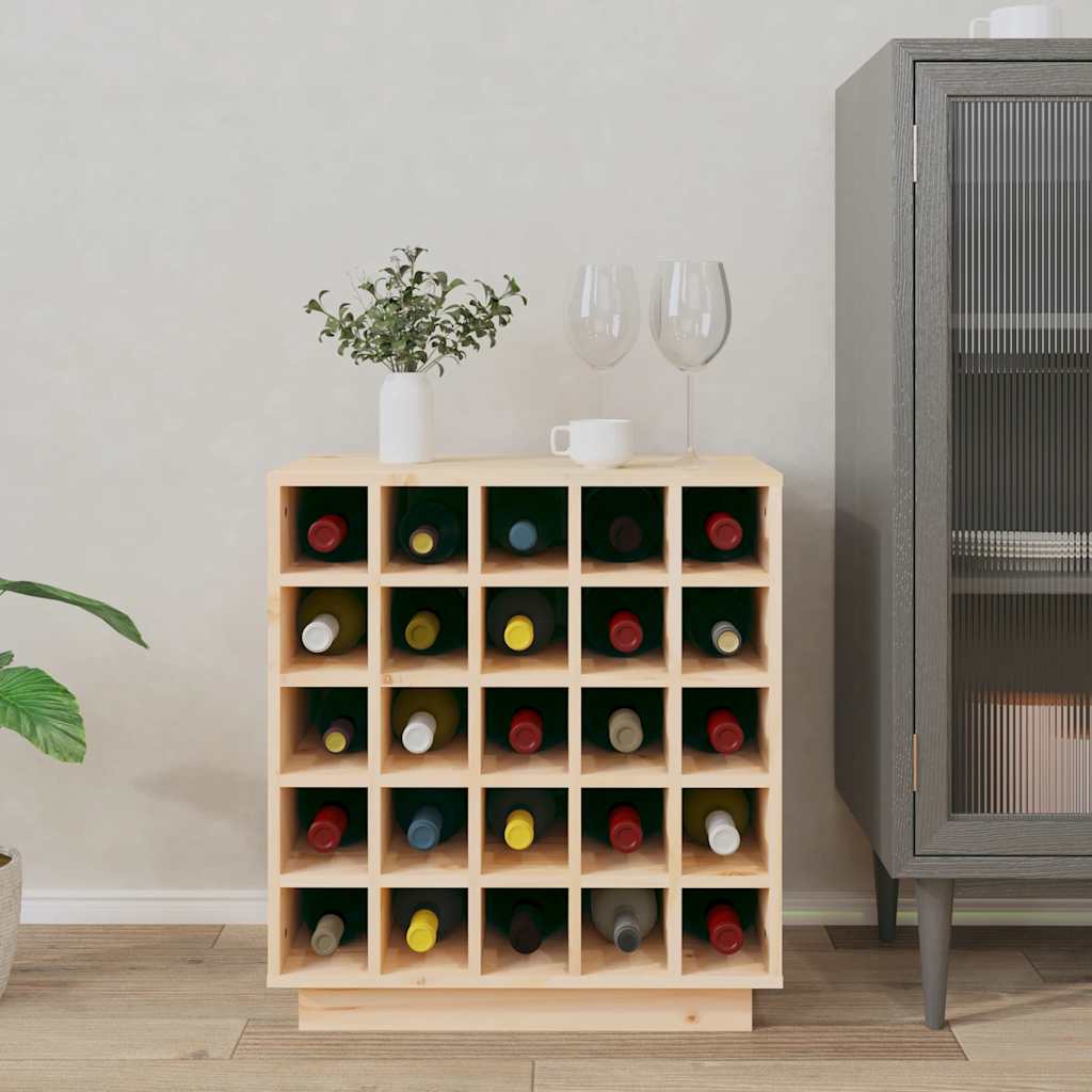 vidaXL Szafka na wino, 55,5x34x61 cm, lite drewno sosnowe
