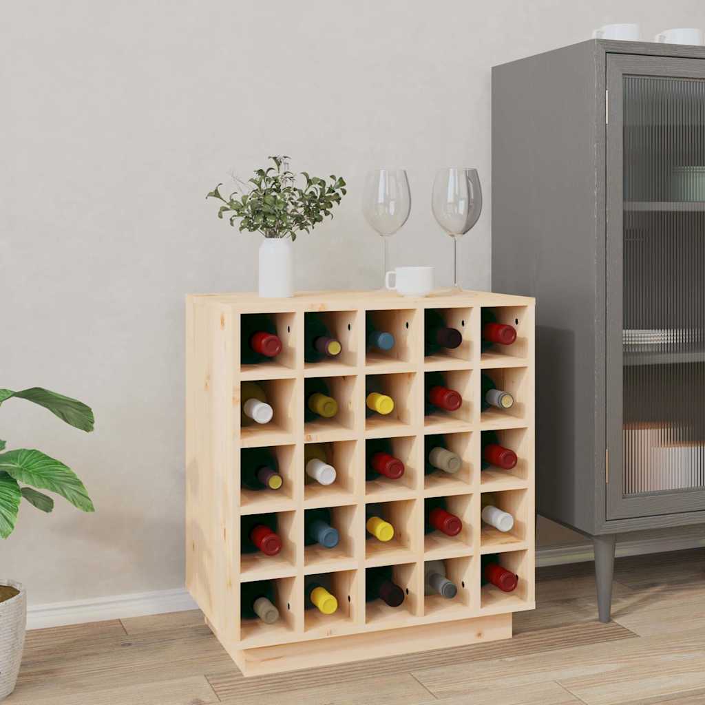 vidaXL Szafka na wino, 55,5x34x61 cm, lite drewno sosnowe