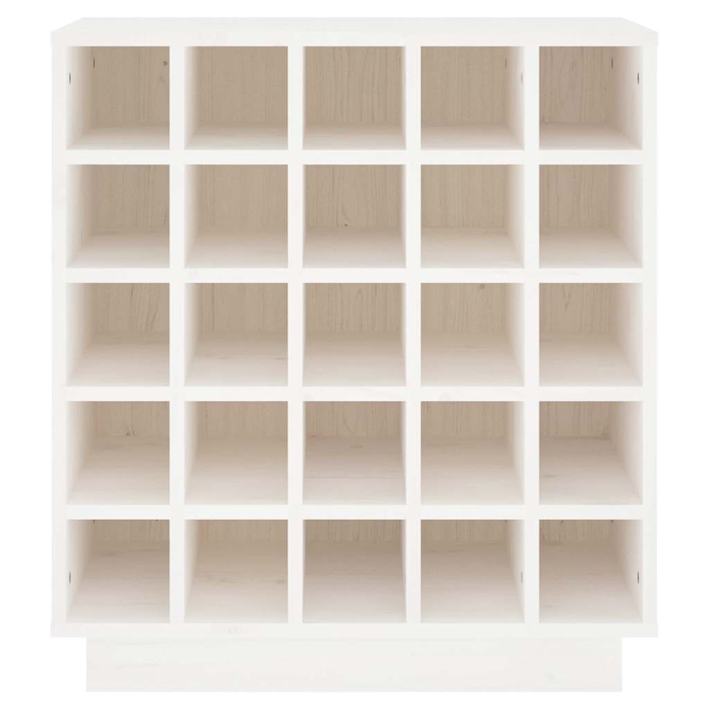vidaXL Szafka na wino, biały, 55,5x34x61 cm, lite drewno sosnowe