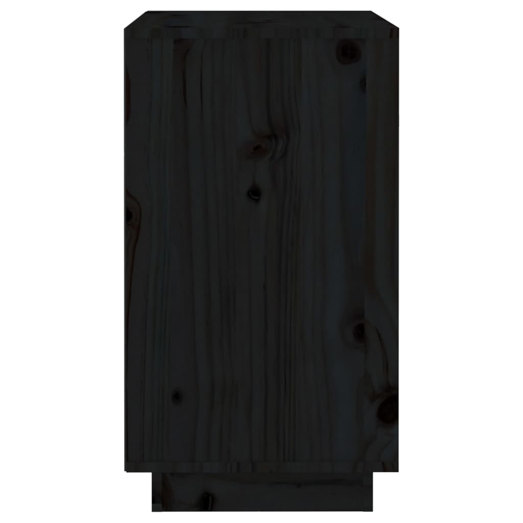 vidaXL Szafka na wino, czarna, 55,5x34x61 cm, lite drewno sosnowe