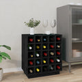 vidaXL Szafka na wino, czarna, 55,5x34x61 cm, lite drewno sosnowe