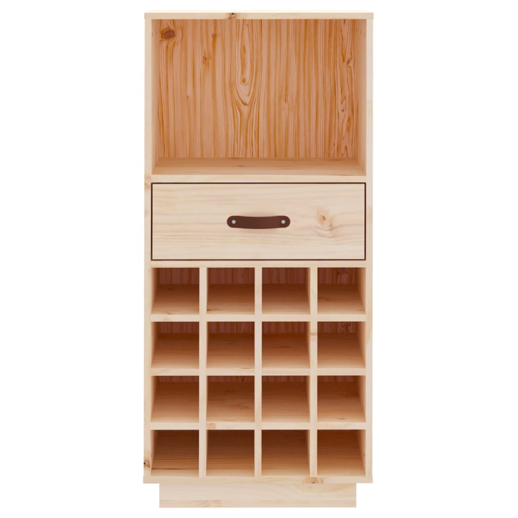 vidaXL Szafka na wino, czarny, 45x34x100 cm, lite drewno sosnowe
