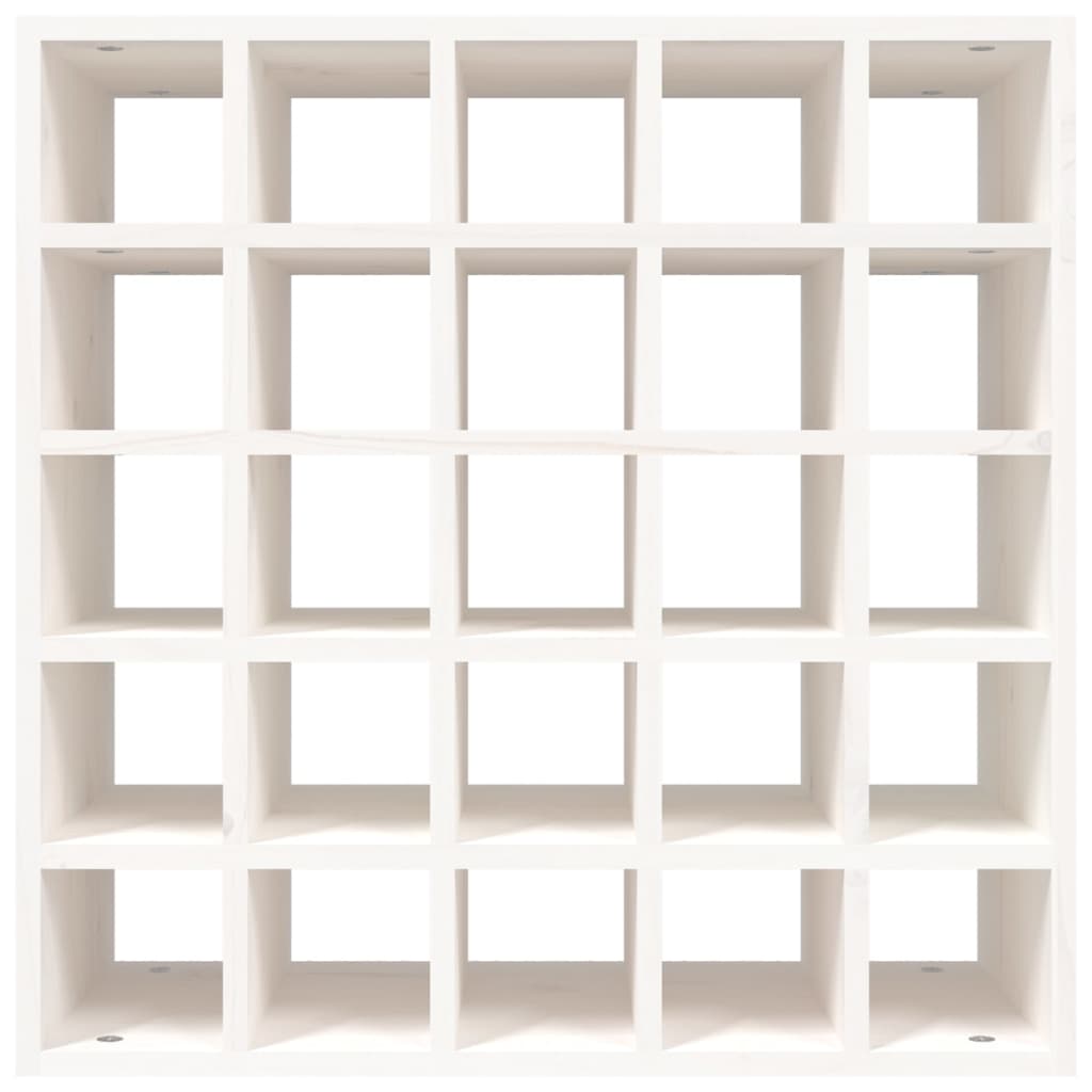 vidaXL Szafka na wino biała 56x25x56 cm lite drewno sosnowe