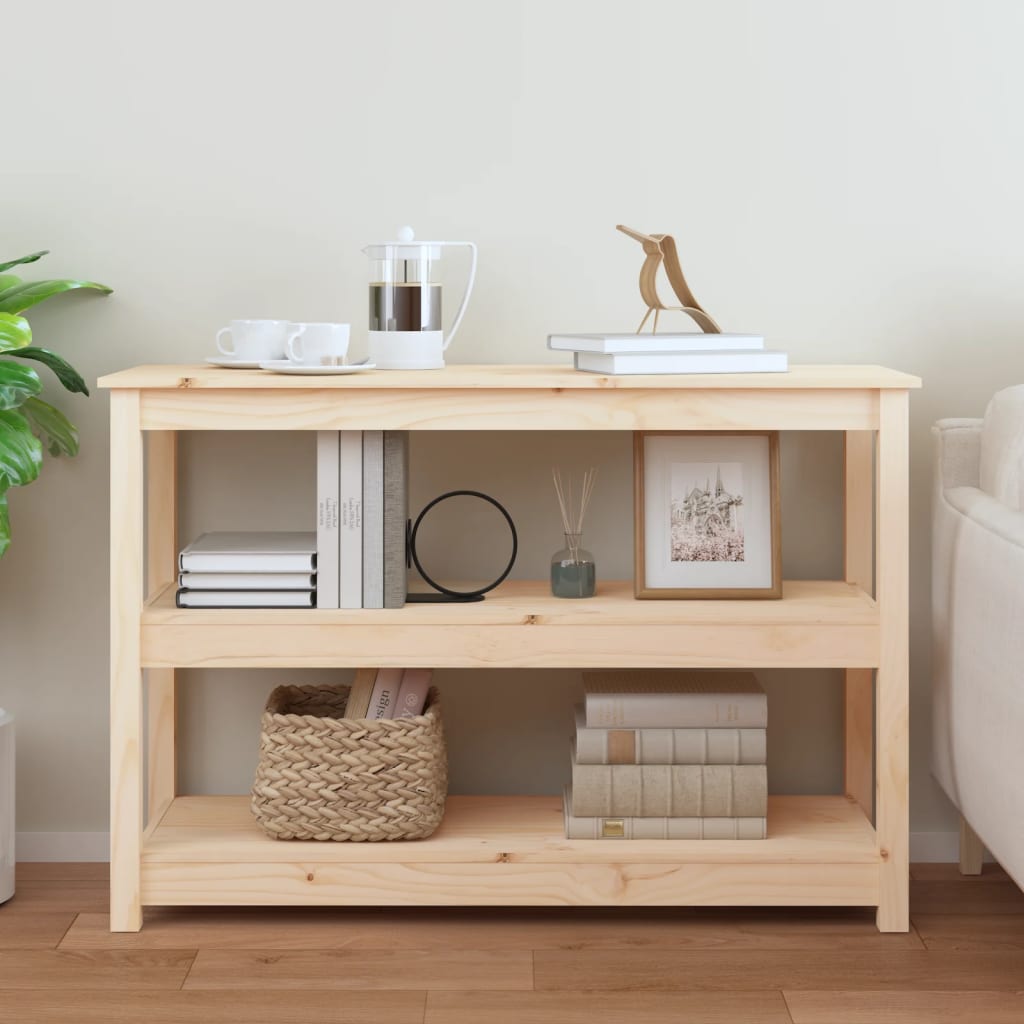 vidaXL Stolik konsolowy, 110x40x74 cm, lite drewno sosnowe
