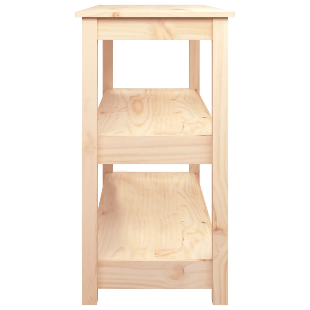 vidaXL Stolik konsolowy, 110x40x74 cm, lite drewno sosnowe