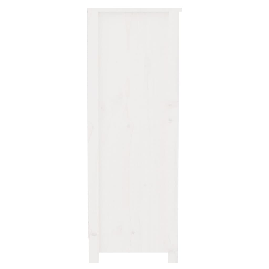vidaXL Regał na książki, biały, 80x35x97 cm, lite drewno sosnowe