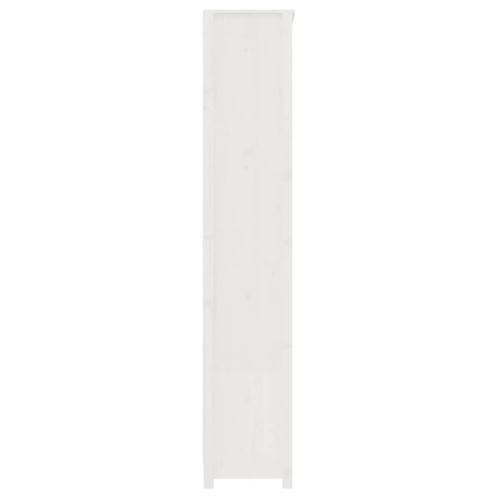 vidaXL Regał na książki, biały, 80x35x183 cm, lite drewno sosnowe