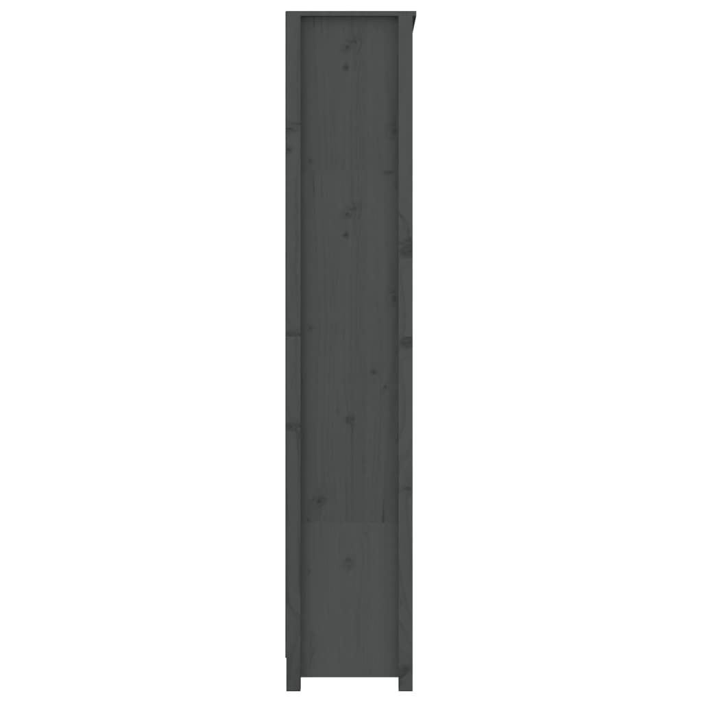 vidaXL Regał na książki, szary, 80x35x183 cm, lite drewno sosnowe