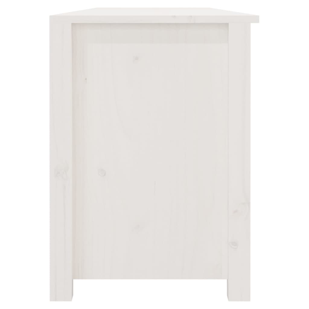 vidaXL Szafka na buty, biały, 160x36,5x50 cm, lite drewno sosnowe