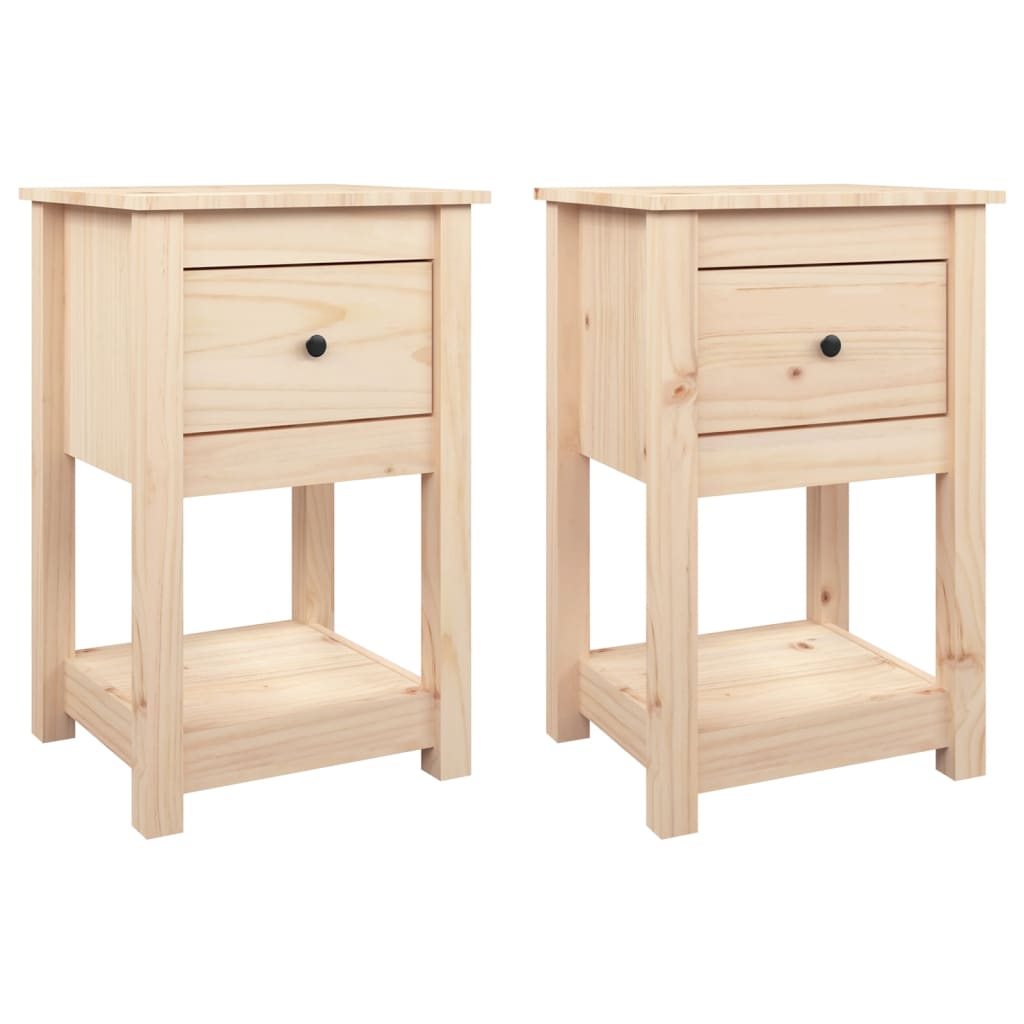 vidaXL Szafki nocne, 2 szt., 40x35x61,5 cm, lite drewno sosnowe
