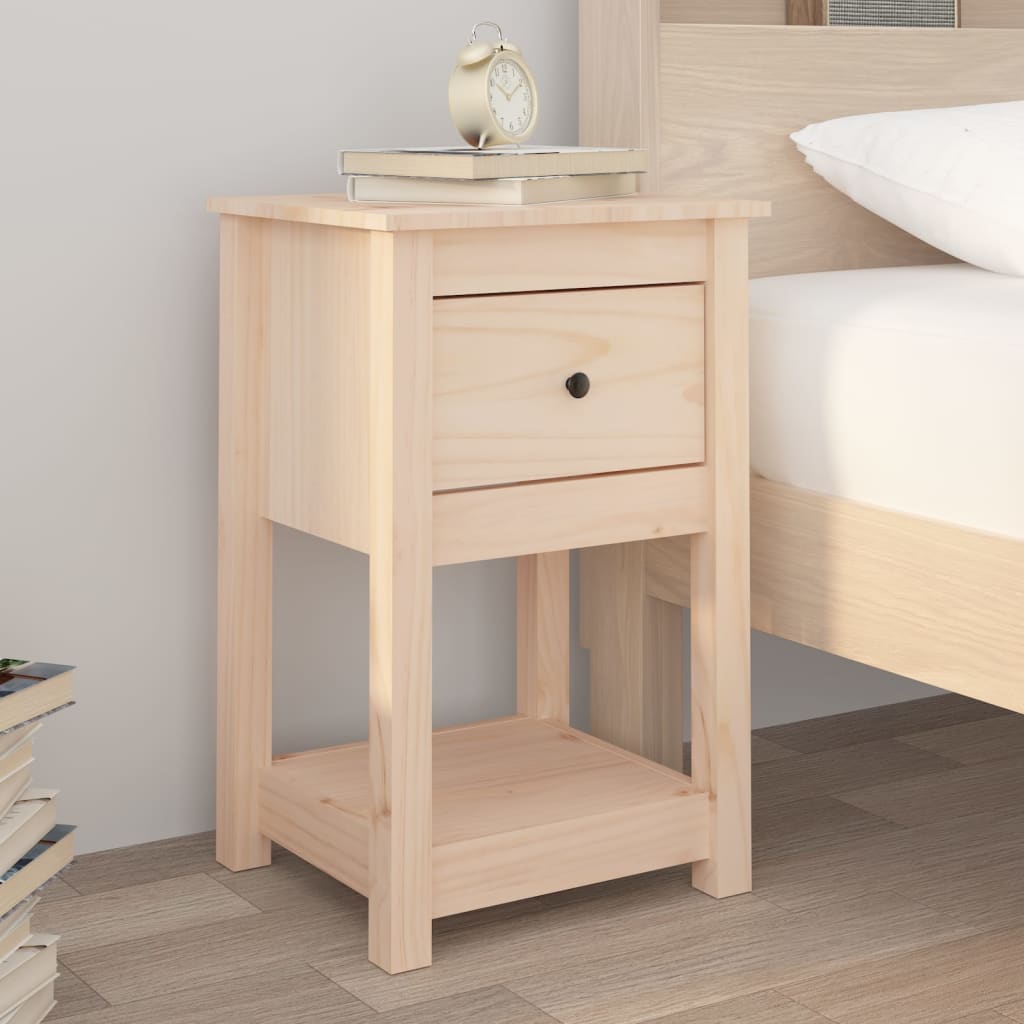 vidaXL Szafki nocne, 2 szt., 40x35x61,5 cm, lite drewno sosnowe