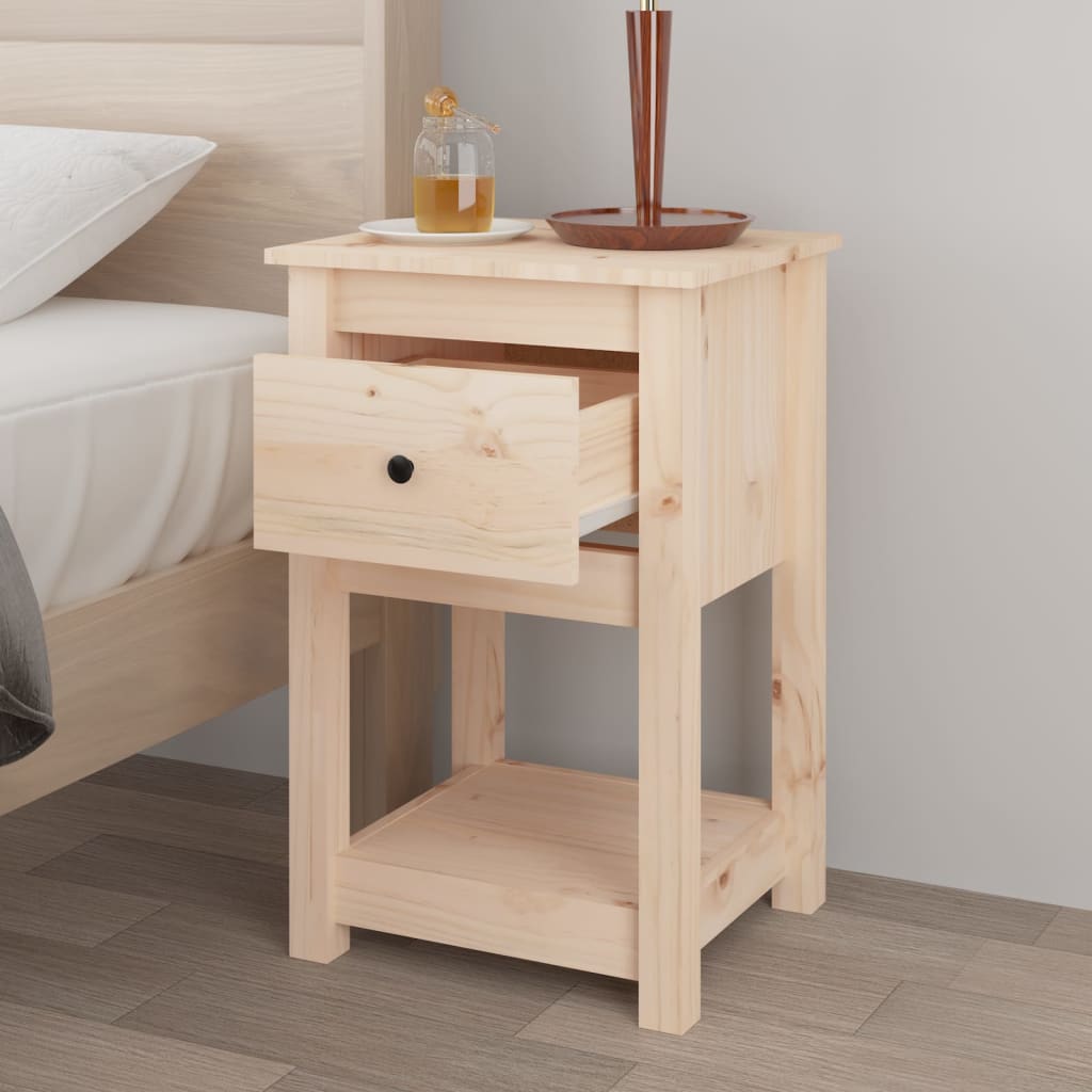 vidaXL Szafki nocne, 2 szt., 40x35x61,5 cm, lite drewno sosnowe