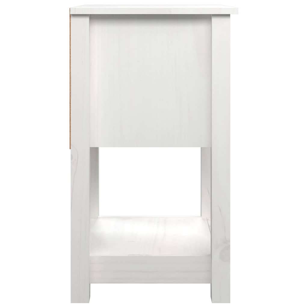 vidaXL Szafki nocne, 2 szt., biały, 40x35x61,5 cm, lite drewno sosnowe