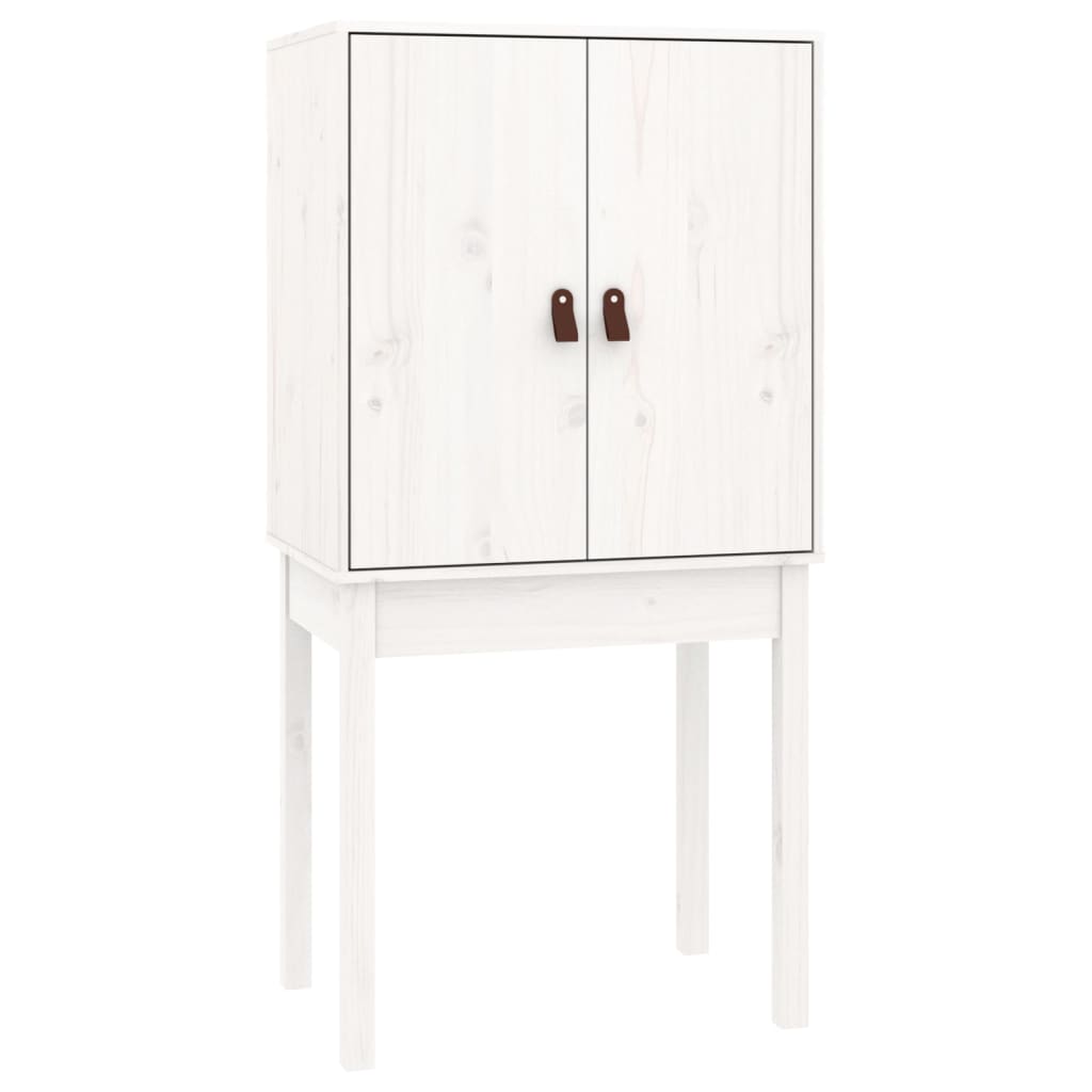 vidaXL Szafka, biała, 60x40x120 cm, lite drewno sosnowe