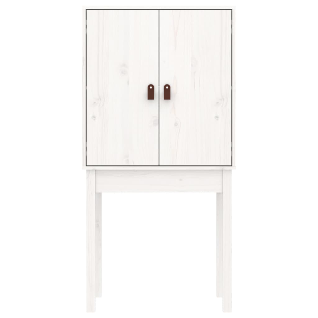 vidaXL Szafka, biała, 60x40x120 cm, lite drewno sosnowe