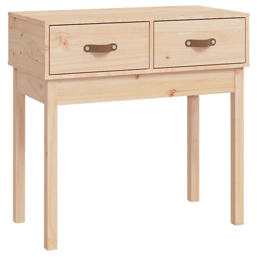 vidaXL Stolik konsolowy, 76,5x40x75 cm, lite drewno sosnowe
