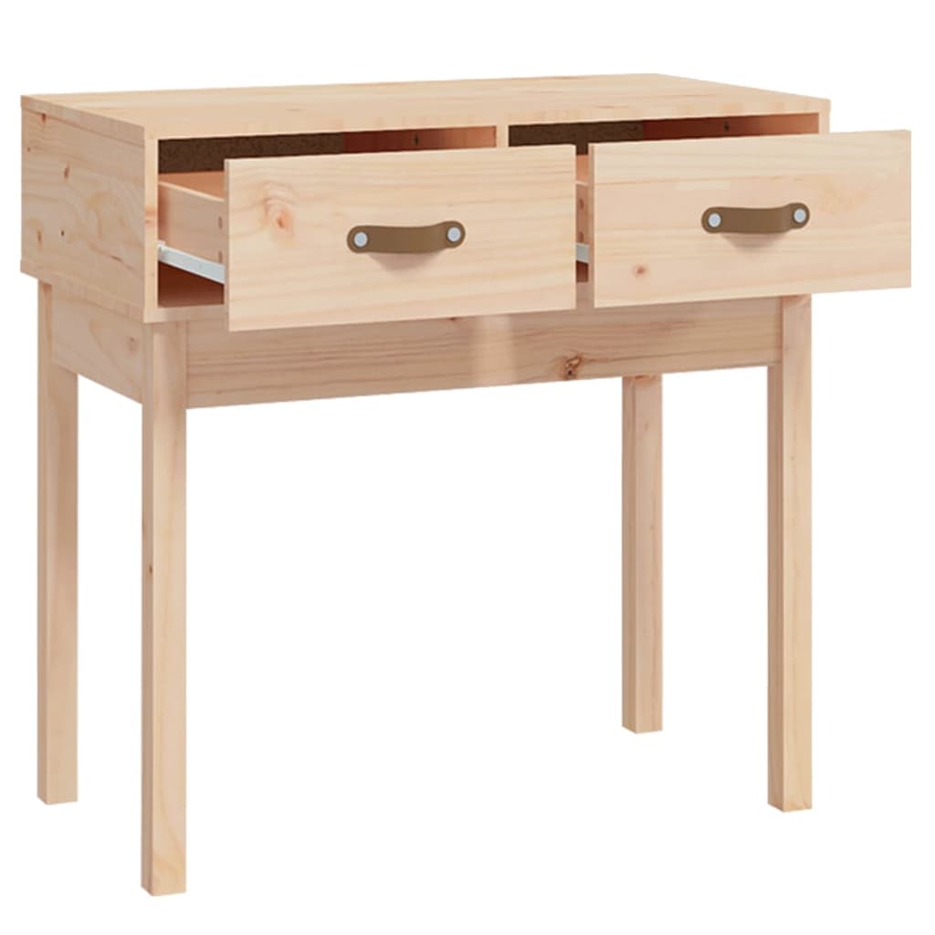 vidaXL Stolik konsolowy, 76,5x40x75 cm, lite drewno sosnowe