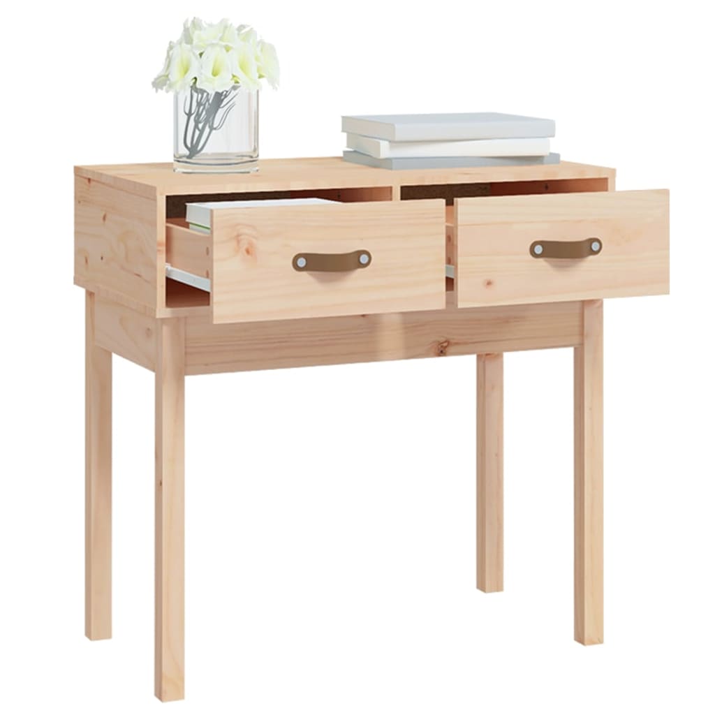 vidaXL Stolik konsolowy, 76,5x40x75 cm, lite drewno sosnowe