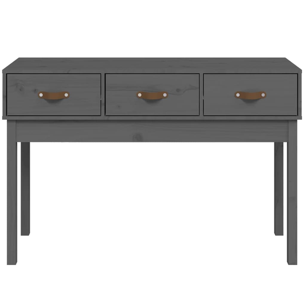 vidaXL Stolik konsolowy, szary,114x40x75 cm, lite drewno sosnowe