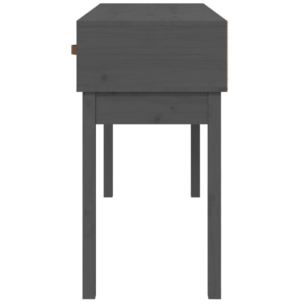 vidaXL Stolik konsolowy, szary,114x40x75 cm, lite drewno sosnowe