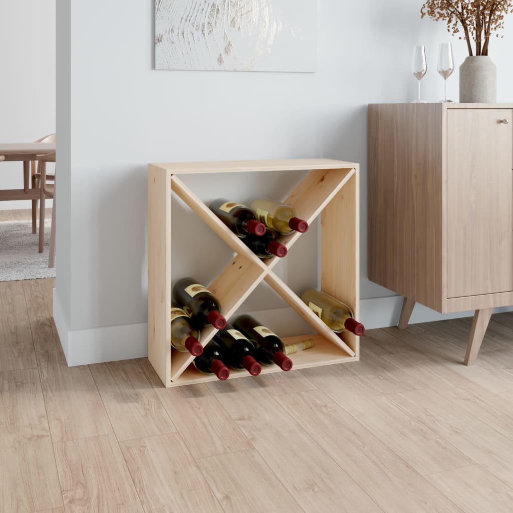 vidaXL Szafka na wino, 62x25x62 cm, lite drewno sosnowe