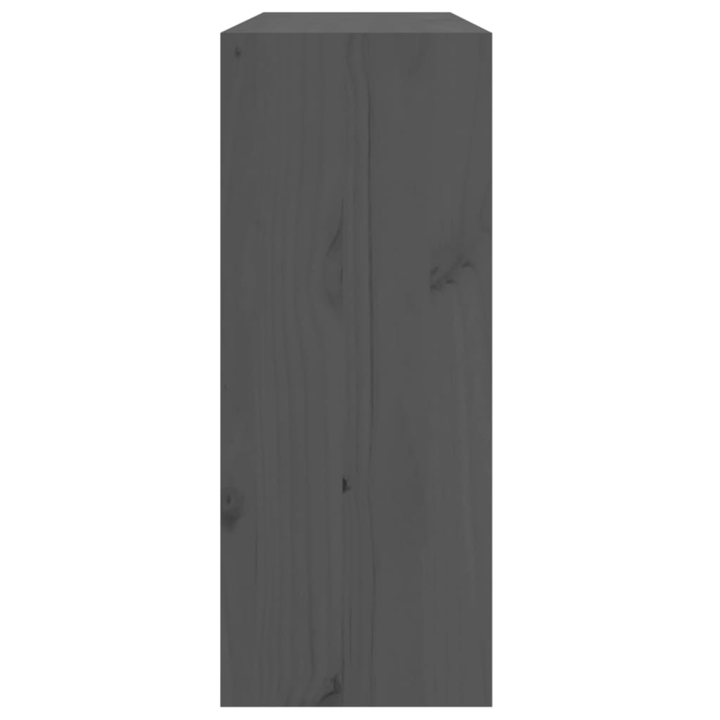 vidaXL Szafka na wino, szara, 62x25x62 cm, lite drewno sosnowe