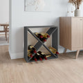 vidaXL Szafka na wino, szara, 62x25x62 cm, lite drewno sosnowe