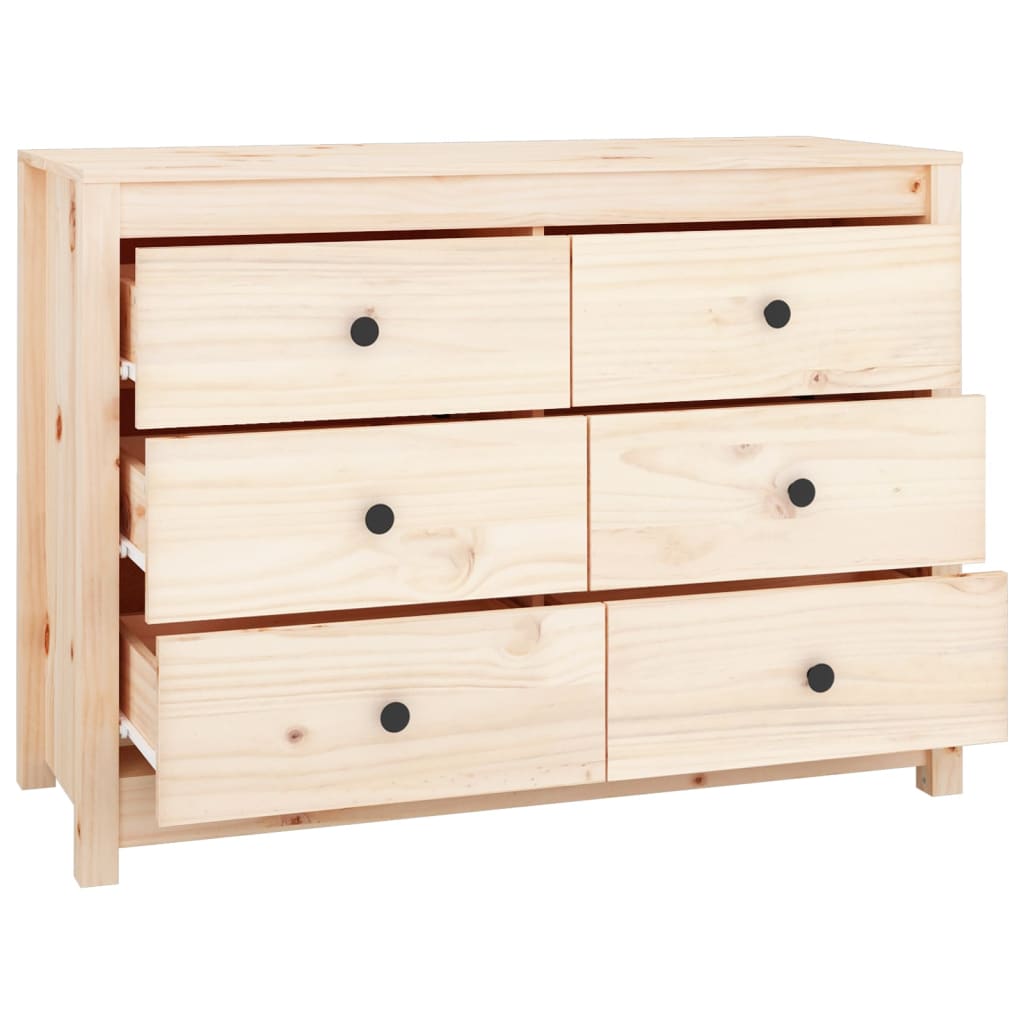 vidaXL Komoda, 100x40x72 cm, lite drewno sosnowe