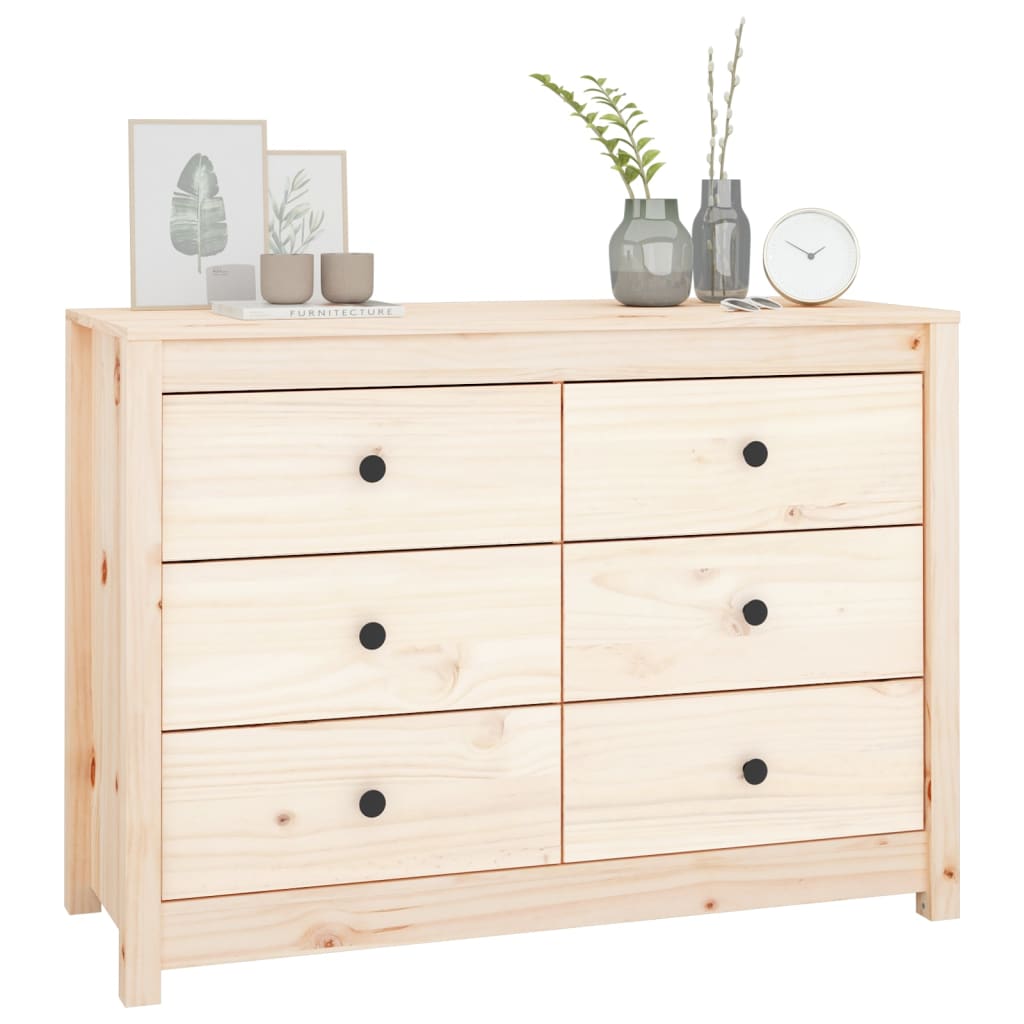 vidaXL Komoda, 100x40x72 cm, lite drewno sosnowe