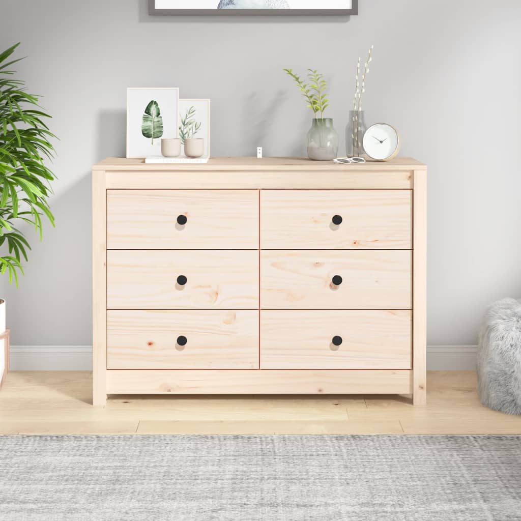 vidaXL Komoda, 100x40x72 cm, lite drewno sosnowe