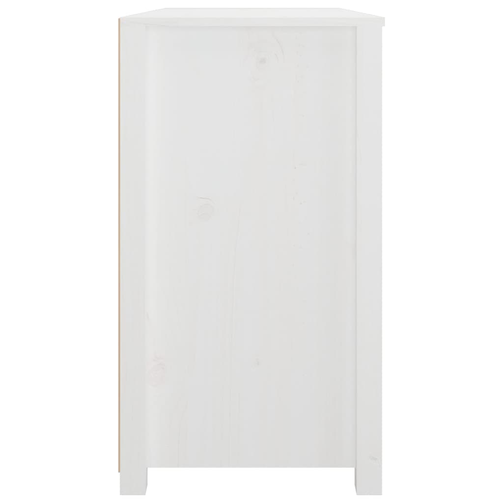 vidaXL Komoda, biały, 100x40x72 cm, lite drewno sosnowe