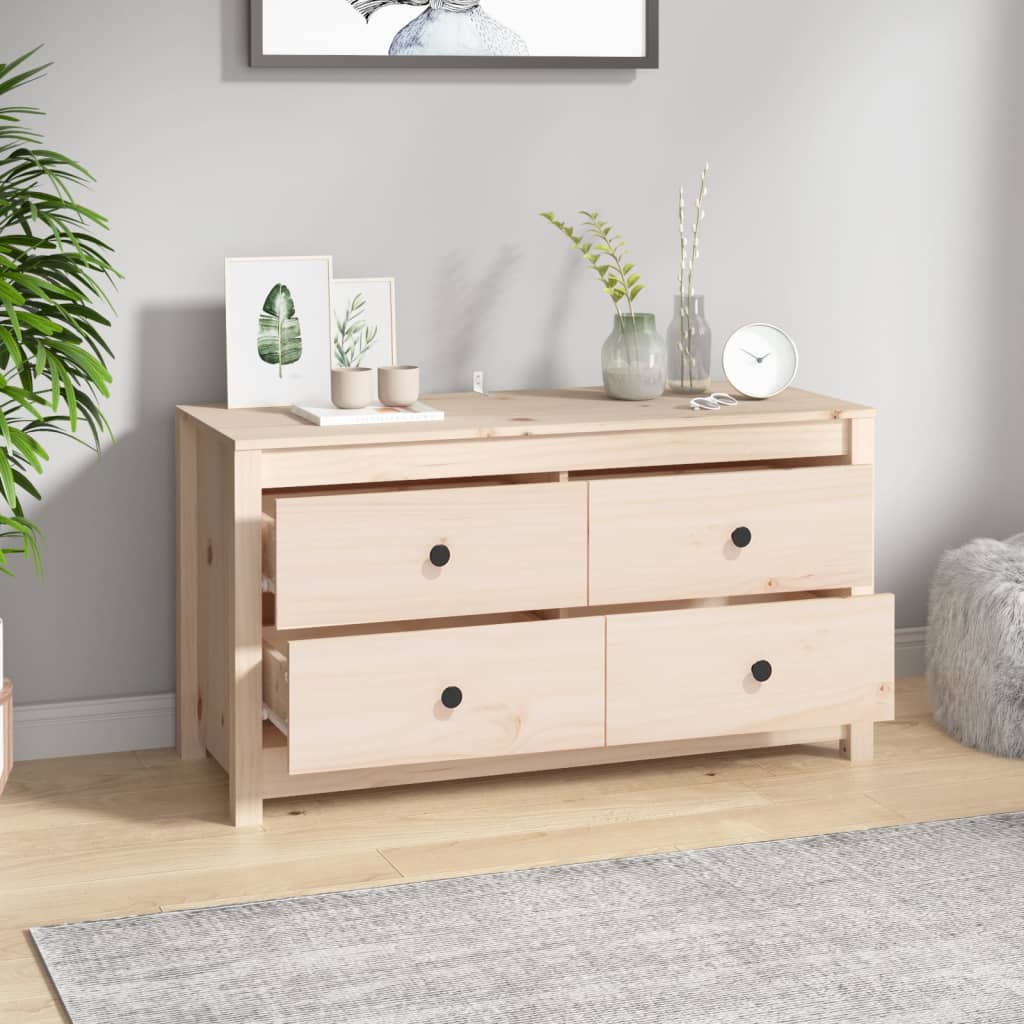 vidaXL Komoda, 100x40x54 cm, lite drewno sosnowe