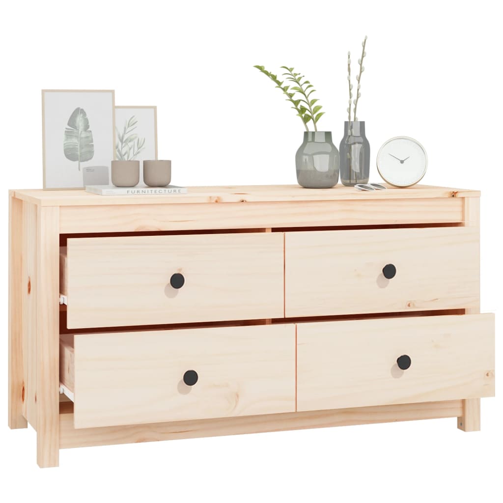 vidaXL Komoda, 100x40x54 cm, lite drewno sosnowe