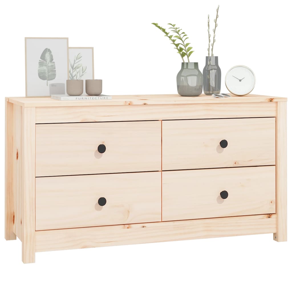 vidaXL Komoda, 100x40x54 cm, lite drewno sosnowe