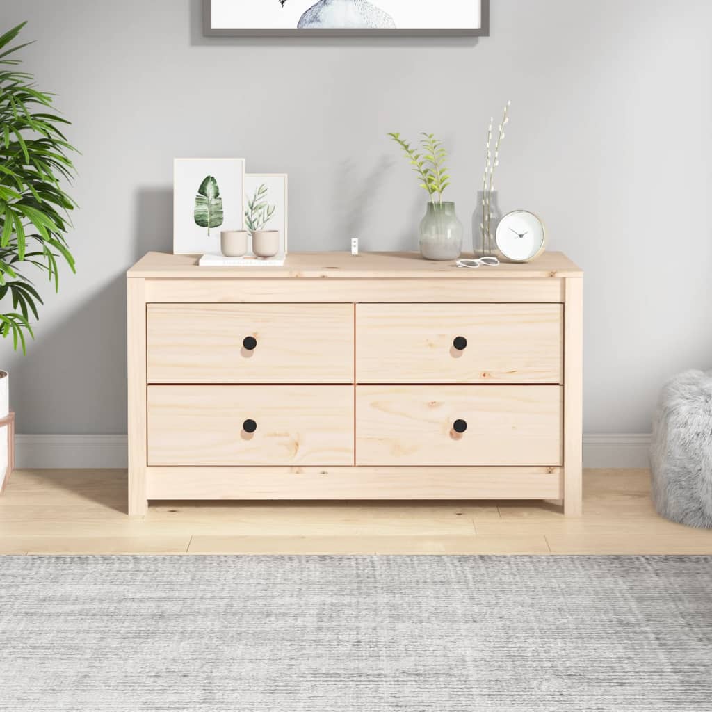 vidaXL Komoda, 100x40x54 cm, lite drewno sosnowe